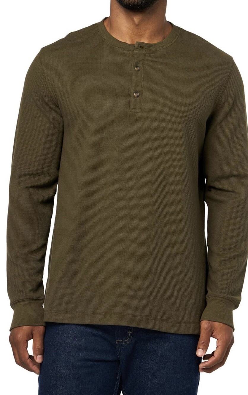 Eddie Bauer Men's Eddie's Favorite Thermal Crew Brown Men’s T2XL